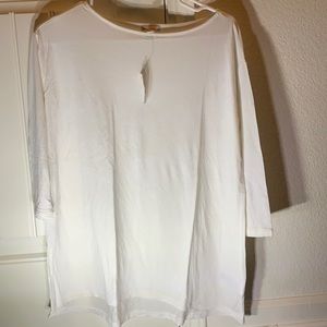 Gap xs white top 3/4 sleeves